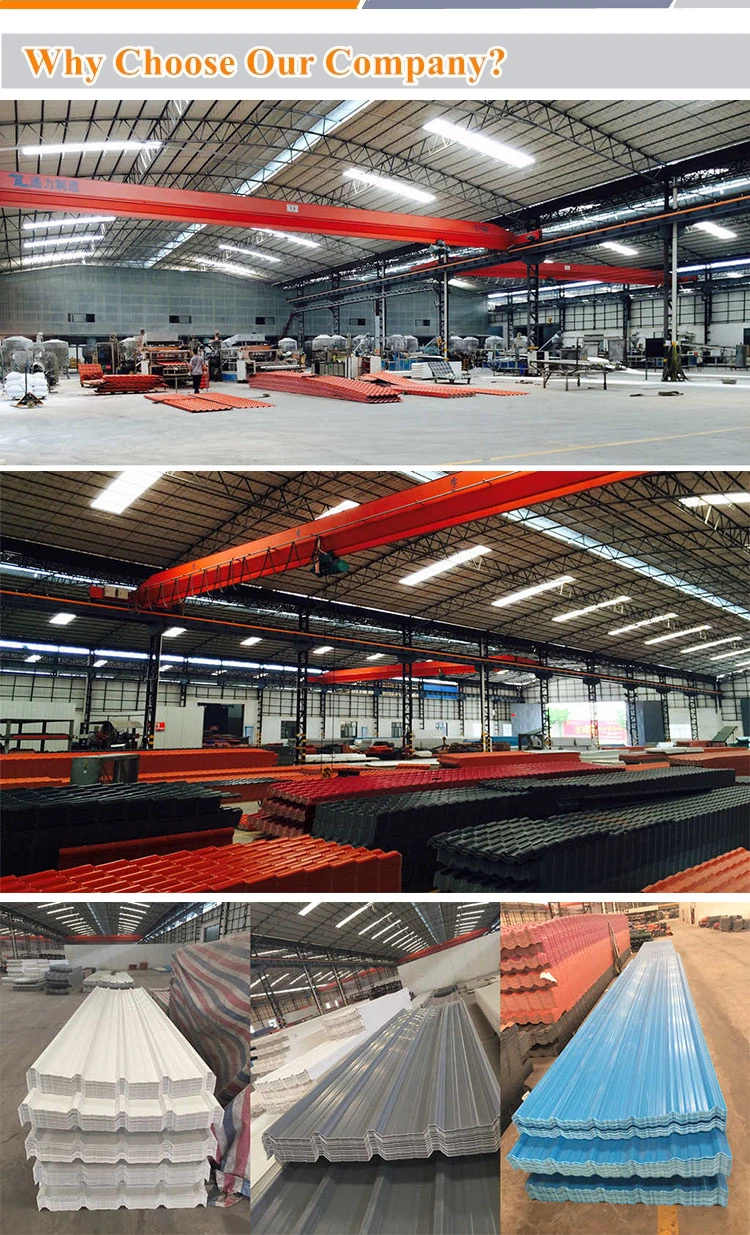 China Construction Materials Plastic PVC Roofing Panel for Workshop