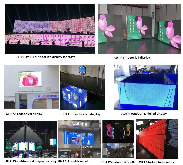 P4.81 LED Display Indoor Cube Four Sided LED Screen 500X500mm LED Cabinet