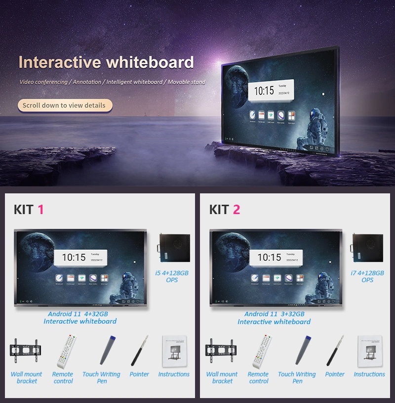 Electronic Interactive Panel 70 Inch Interactive Whiteboard Smart Board