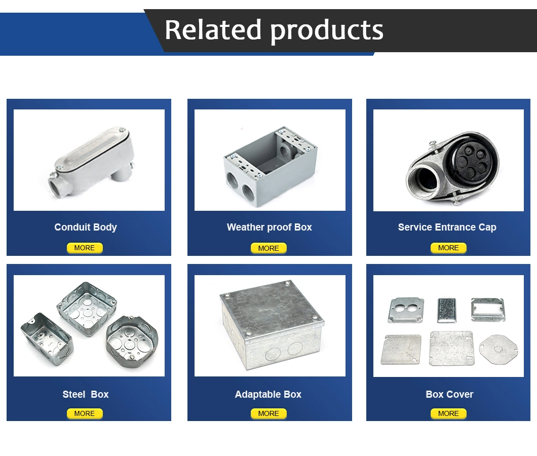 Electrical Metal Conduit Box 4X2 Rectangular Box Electrical Handy Box Junction Box