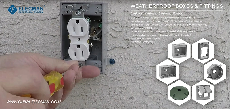 Aluminum Weatherproof Electrical Box Ooulet Box UL Listed Junction Box