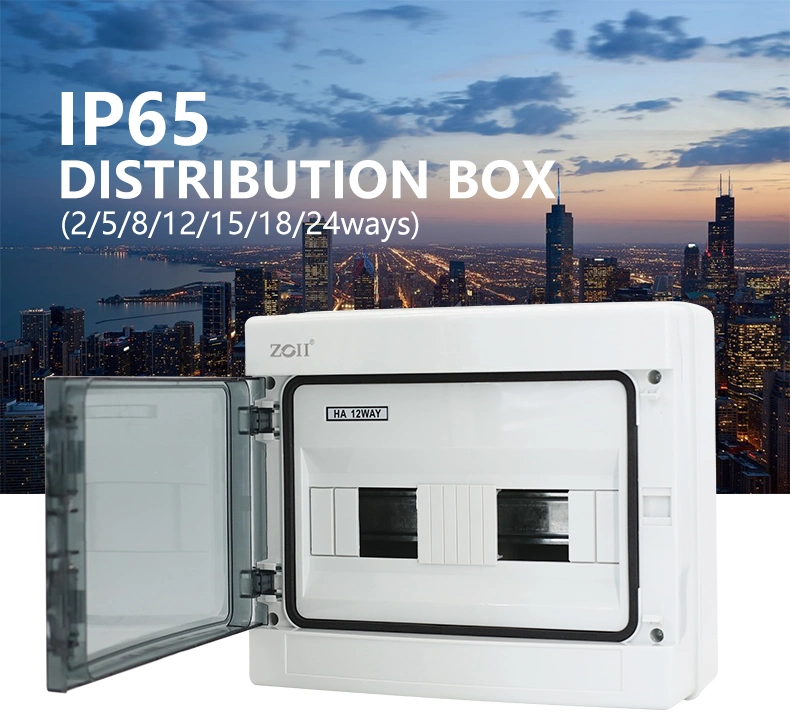 Outdoor IP65 Waterproof, Dustproof Ht 2 4 8 12 18 24 36 Way Electrical Power Distribution Box