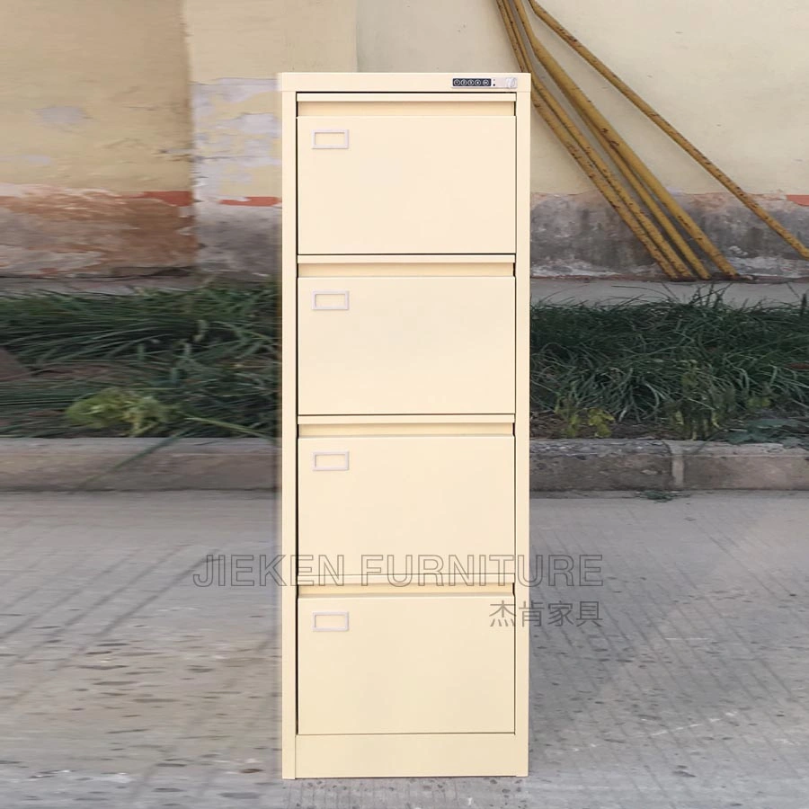 4-Drawer White File Electrical Combination Lock Filing Cabinet with Digital-Locks