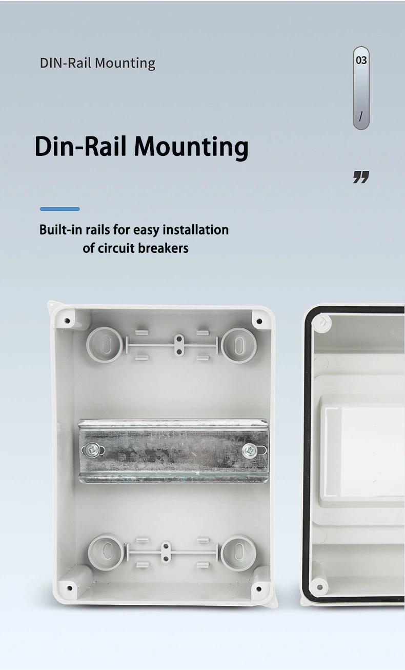 IP65 Low-Voltage Outdoor Waterproof Type ABS Plastic Electrical Power MCB dB Junction Box