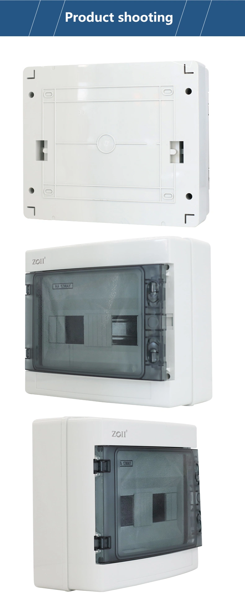 Outdoor IP65 Waterproof, Dustproof Ht 2 4 8 12 18 24 36 Way Electrical Power Distribution Box