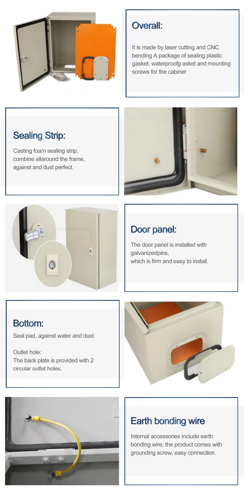 Indoor and Outdoor Wall Mount Electrical Box Distribution Box