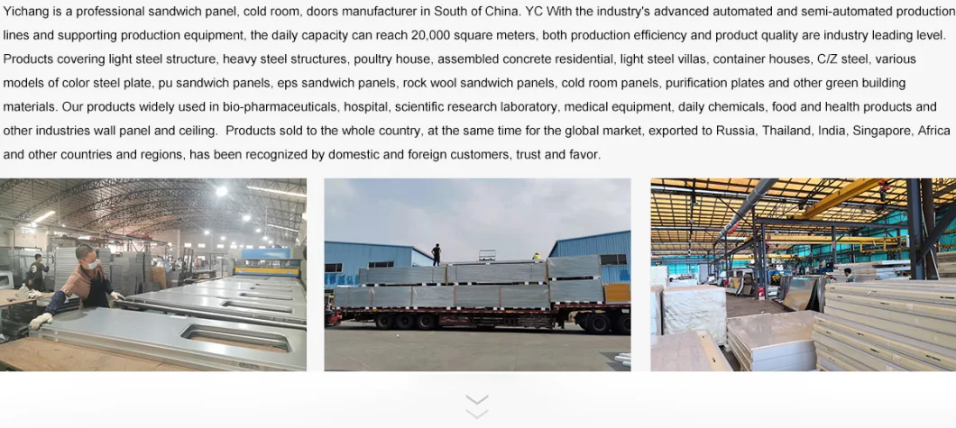 ISO 7 Clean Room Food Factory Dust Free Clean Room Sandwich Panel