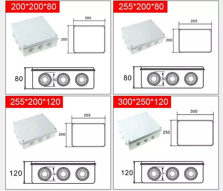 ABS PC waterproof Outdoor Electrical Cable Junction Box Plastic Enclosure