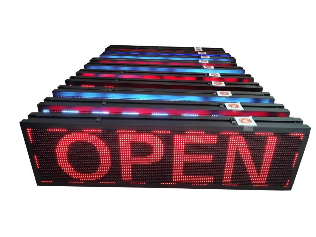 Scroll Advertising Panel LED Blue Letter Screen Display Module Outdoor Electronic Card Light Board