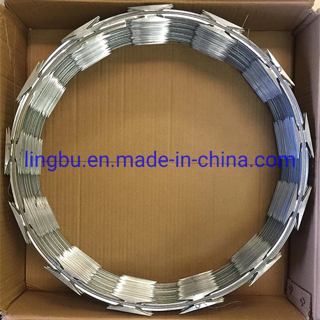 Hot Dipped Galvanized Crossed Razor Wire for Security Wire Border Fencing