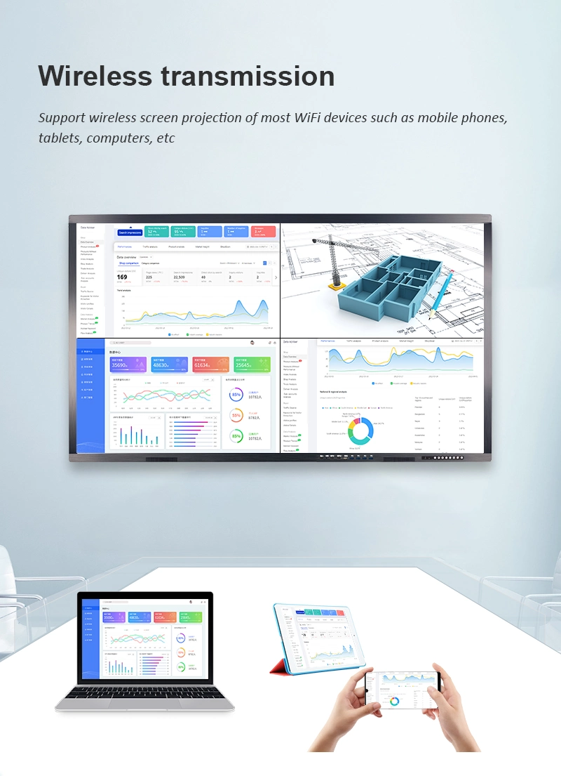 Electronic Interactive Panel 70 Inch Interactive Whiteboard Smart Board