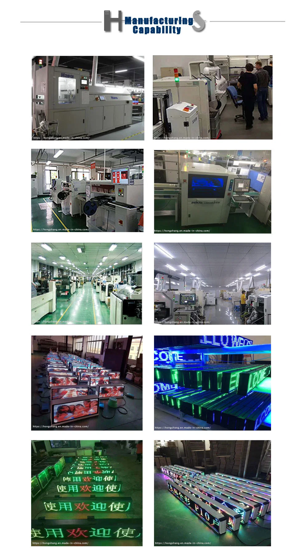 Scroll Advertising Panel LED Blue Letter Screen Display Module Outdoor Electronic Card Light Board