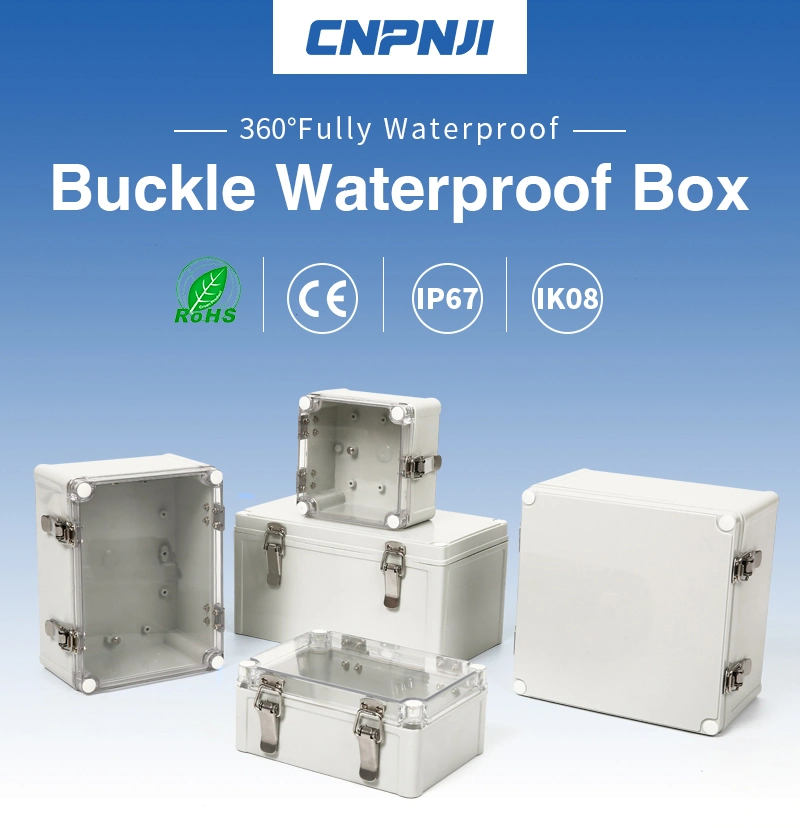 300*400*170mm Hinged Plastic Electrical Enclosure Waterproof Hinged Plastic Box Outdoor Metal Distribution Box with Lock