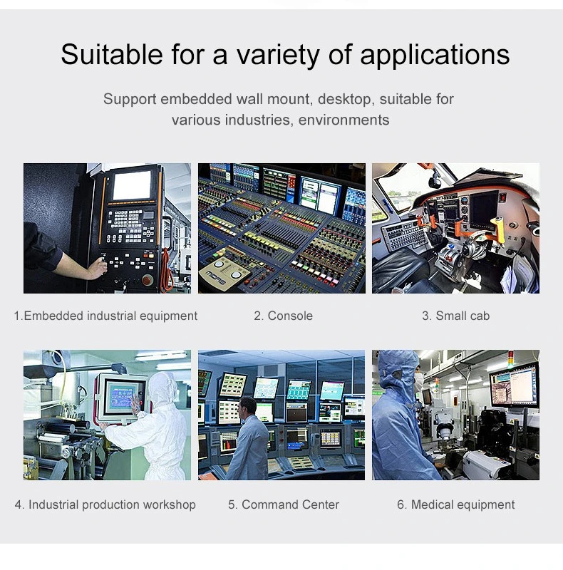 Plain IP65 Waterproof Display 15-Inch Capacitive Touch-Screen Industrial Control Panel for High-Temperature Scenarios