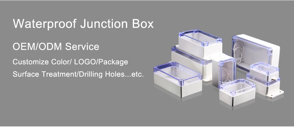 IP65 ABS Waterproof Plastic Wall Mounted Electrical Terminal Junction Enclosure Box