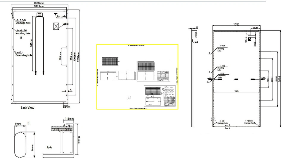 Tier 1 as Solar Mono 400W 455W 550W 600W Full Black Solar Panel and PV Module with Mc4 Connectors for Inverter