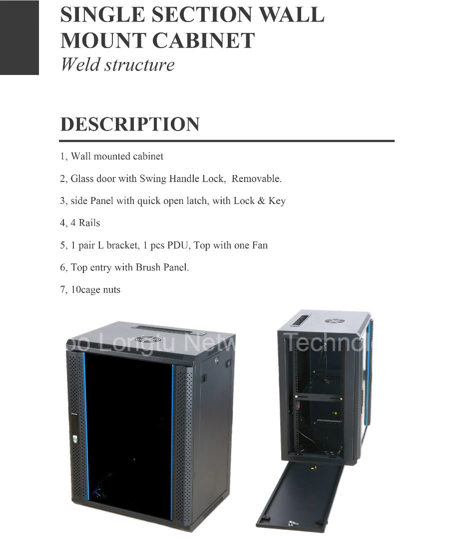 Single Section Wall Cabinet with Power Distribution Unit