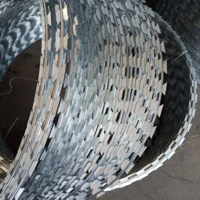 Spirale zincata a caldo Concertina Razor spottata 450mm bobina BTO-22