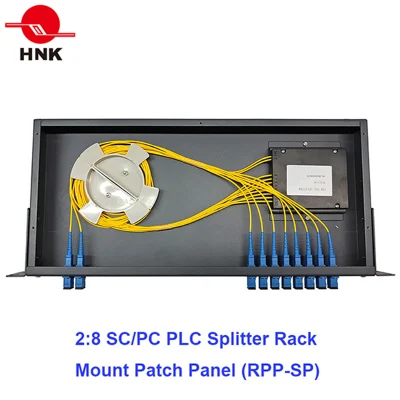 2*8 splitter PLC pannello patch in fibra ottica per montaggio su rack