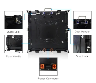 IP65 1/8scan Display LED esterno P6 Waterproof Fast Lock Cabinet LED 576X576