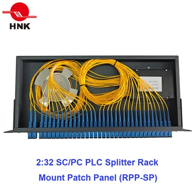 2*8 splitter PLC pannello patch in fibra ottica per montaggio su rack