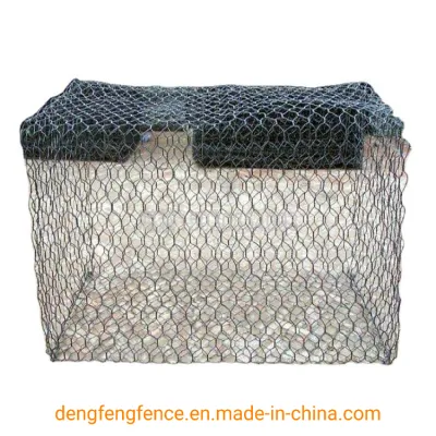 Gabbiano esagonale cestello rete recinzione rivestimento PVC Gabions scatola zincata Scatola di gabbie da parete Gabion