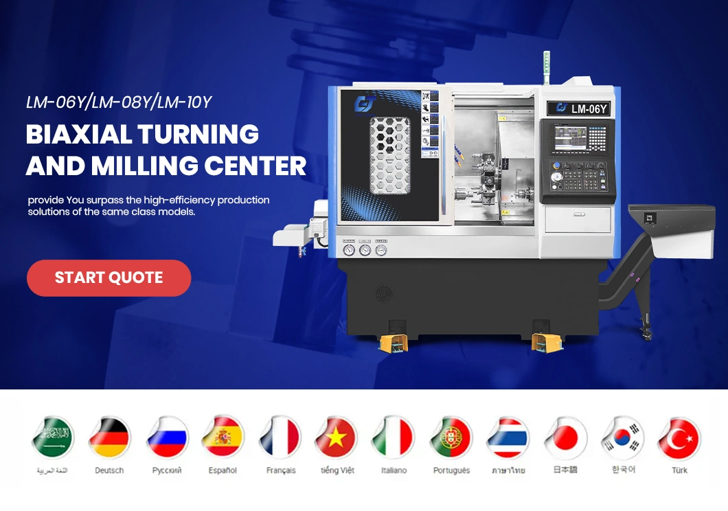 Jtc Tool CNC Turn Mill Centre China Manufacturer High-Quality Types of Lathe Centres Delem CNC Control System Lm-06y Cheap CNC Mill with a Y-Axis Power Turret