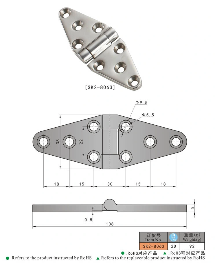 Sk2-301-1b Electrical Cabinet Torque Hinge/Plastic Friction Hinge