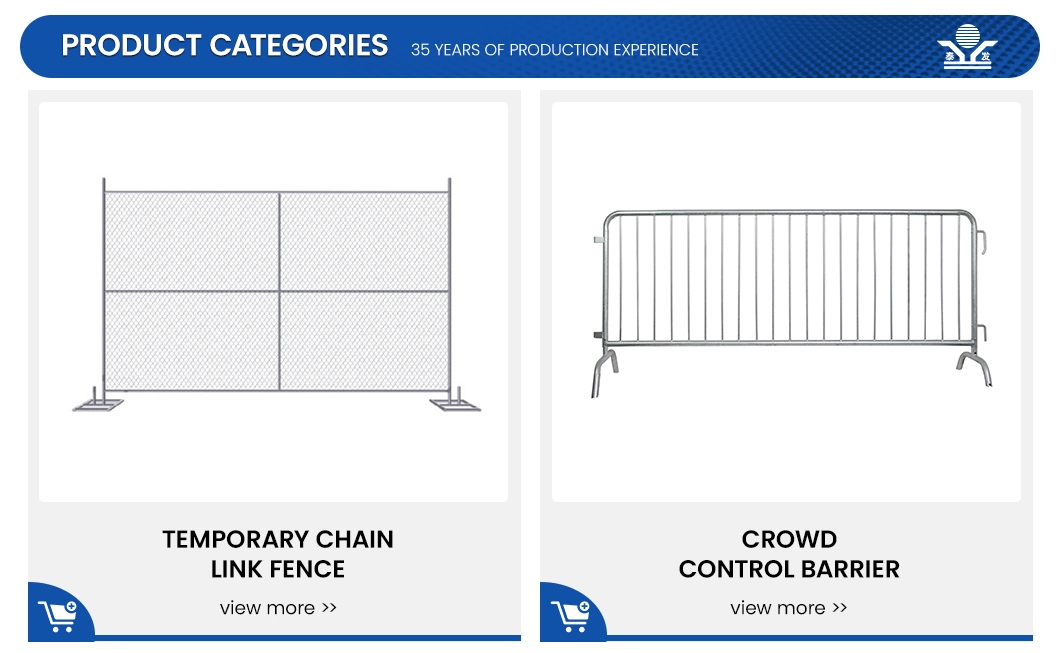 Zhongtai Event Fencing 1.1m Height Crowd Control Temporary Fence China Suppliers Fence Panel Temporary