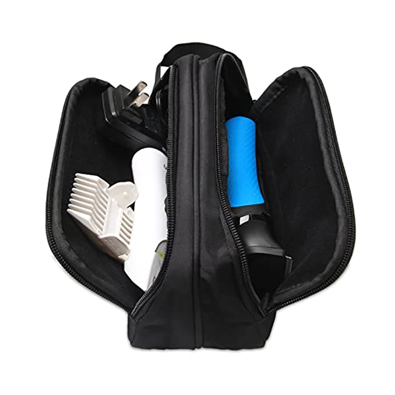 Black Lightweight Durable Custom Soft Portable Barber Storage Case Bag with Two Compartments