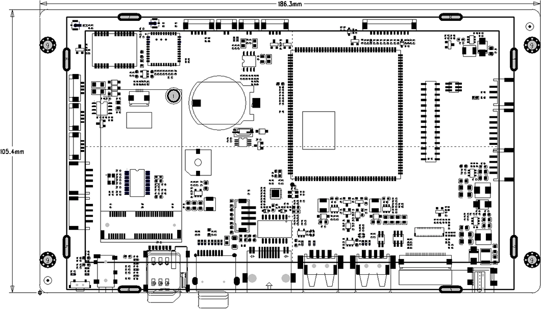 7 Inch Quad-Core Cortex-A53 Architecture Processor 1.5GHz A133 Motherboard Touch Panel for Industrial Control Equipment