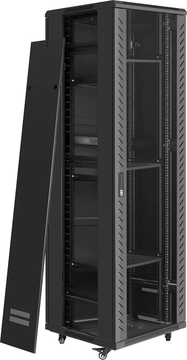 19 Inch Data Center Server Rack 42u Floor Standing Glass Door Server Cabinet, Rack Cabinet Network Cabinet