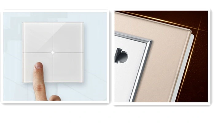 OEM Electrical Tempered Glass Switch Panel White Color