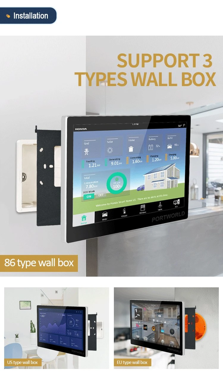 10.1 Inch Home Automation System Android Aluminum Touch Control Panel