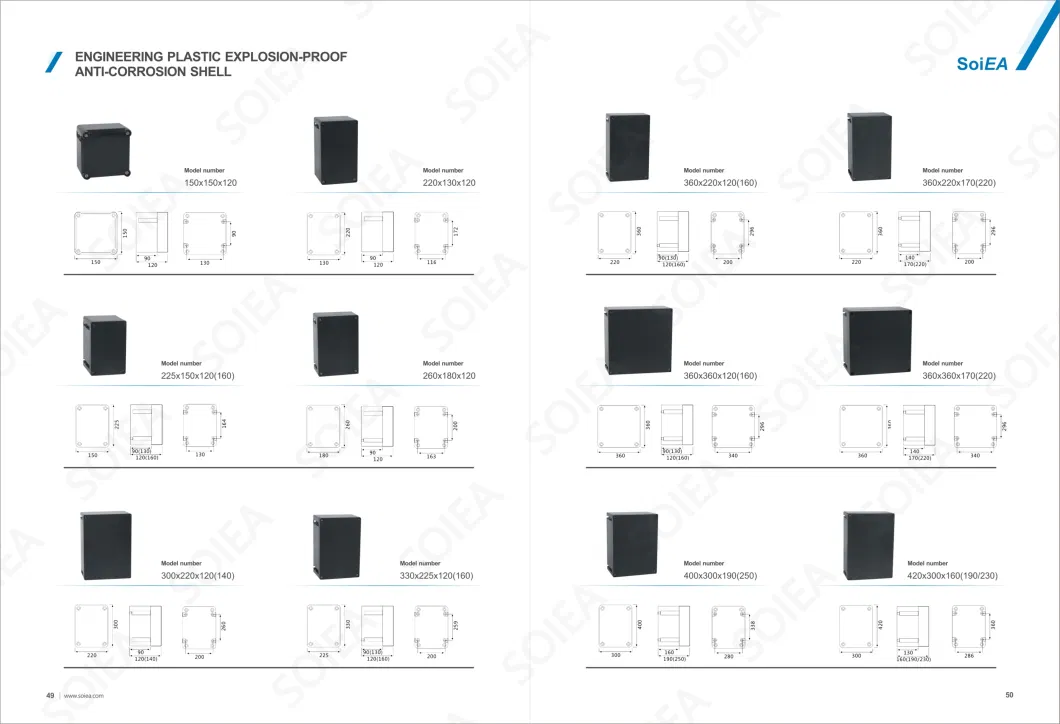 IP67 Standard Die Cast Waterproof Enclosure for Electronics Outdoor Box Electrical Junction Box