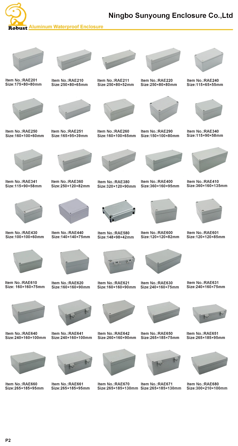 Custom Extruded Waterproof Aluminum Heat Sink Electrical Enclosures