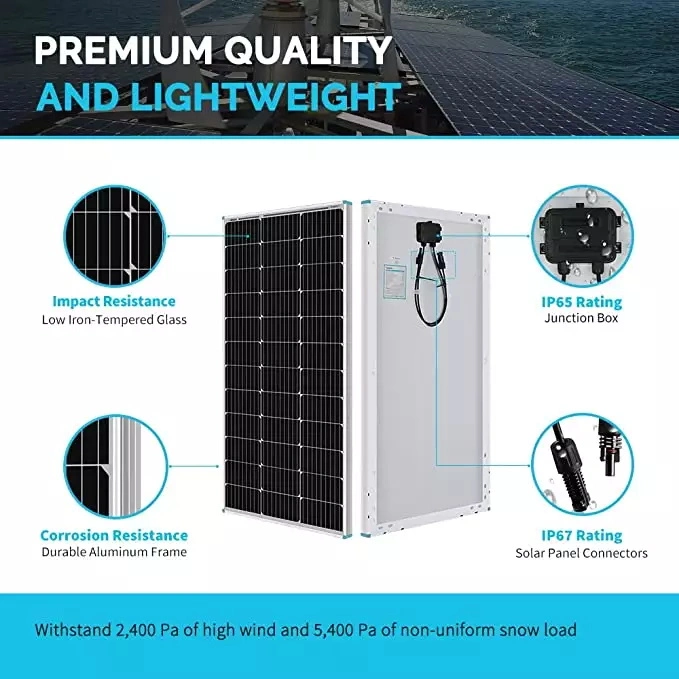 Solar Panels PV Module Wholesale 455W 166mm All Black Half-Cut Solar Water Pump Power Solar System Sun Electrical Power