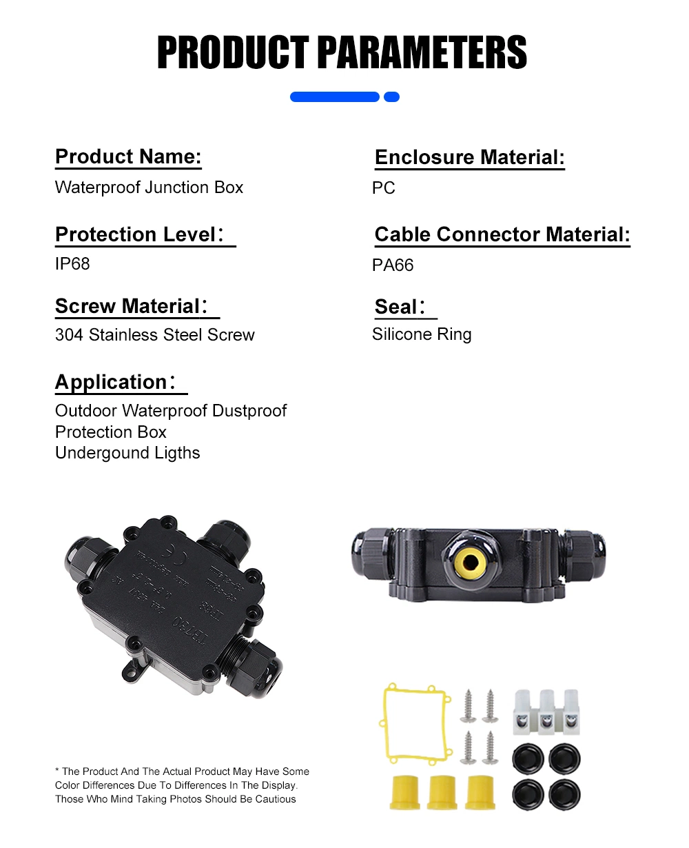 IP68 Connector Box 2 3 4 Ways Gland Cable Outdoor PC Waterproof Case Enclosures Junction Box