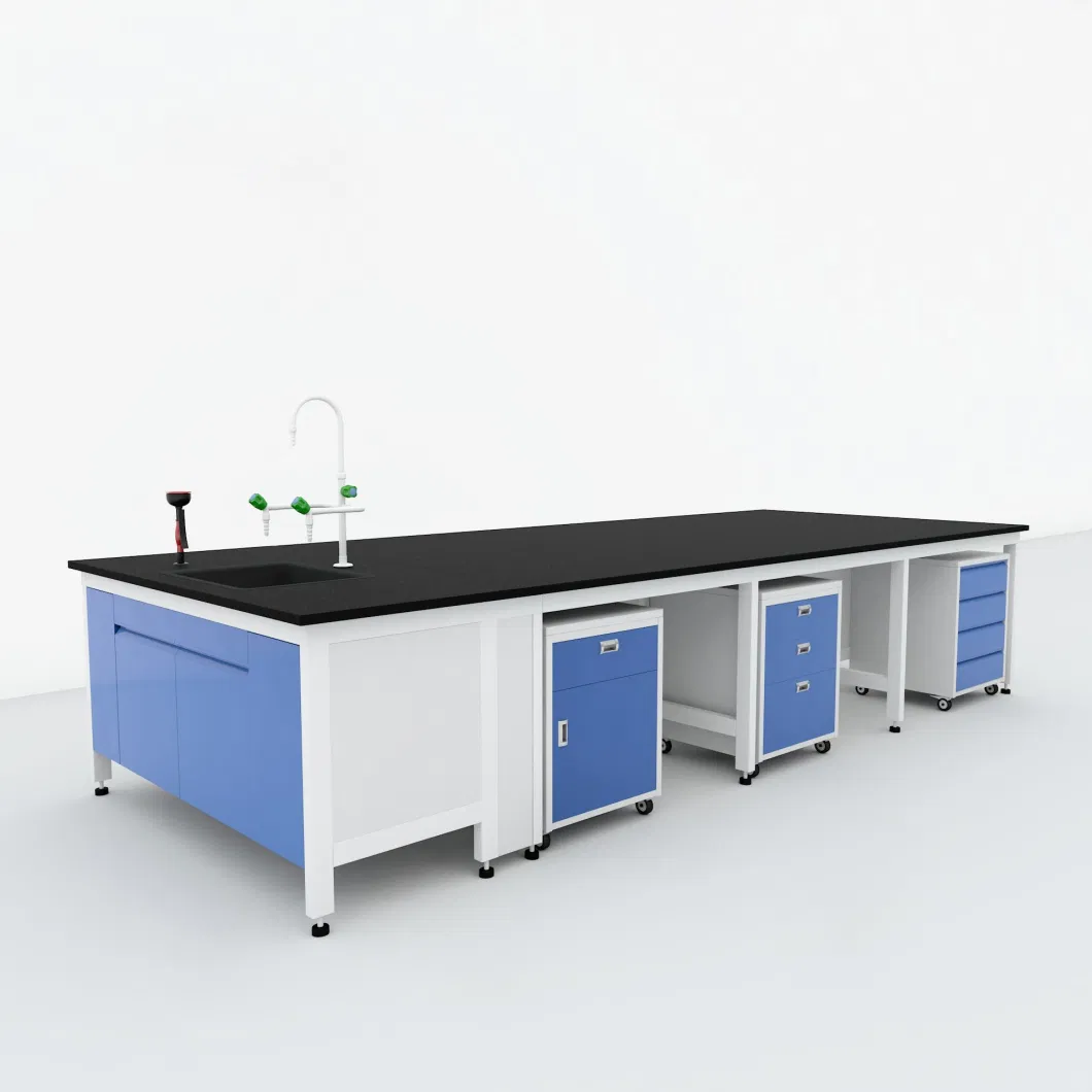 Hospital Lab Furniture Steel Mobile Cabinet with Sink Unit