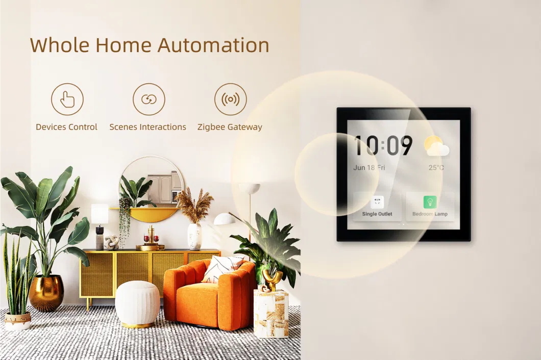 Tuya Home Smart Central Control Panel 4 Inch LCD Screen Touch Panel with Wireless Zigbee