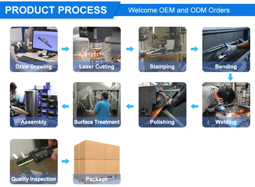 Factory OEM/ODM Stainless Steel Aluminum Working Sheet Metal Enclosure Cabinet Fabrication