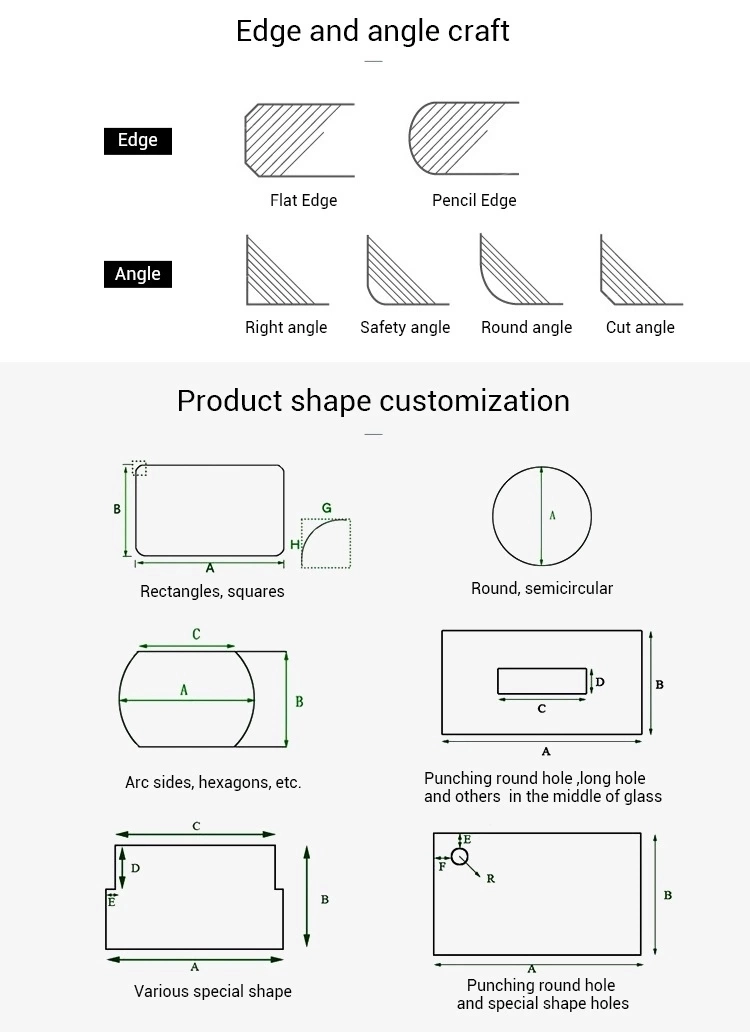 Saida OEM Display Glass Cover Tempered Glass Panel for Industrial Control Panel