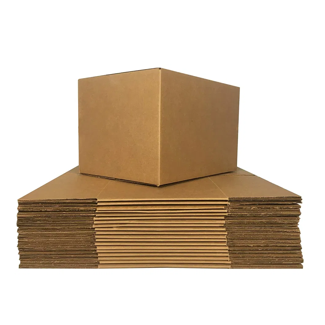 Customized 3/5 Ply BC Flute Double Walls Corrugated Cardboard Brown Kraft Paper Packaging Carton Box for Heavy Fruit Electronic Moving Packing Shipping