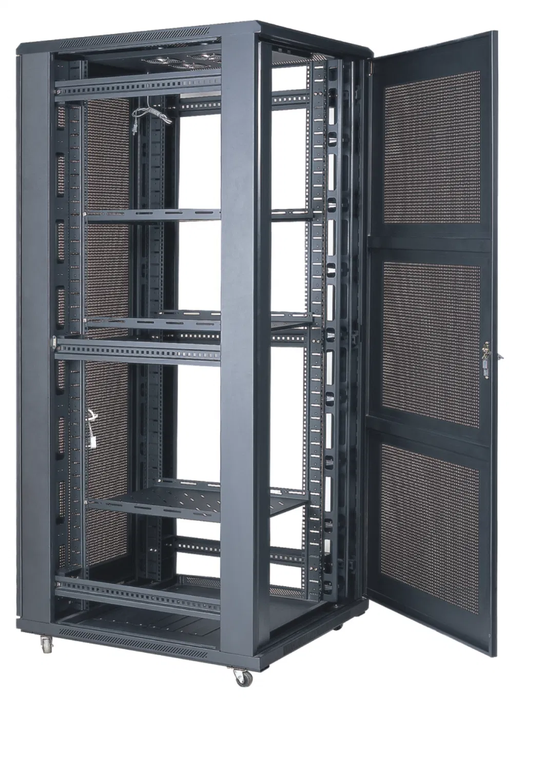 19 Inch Data Center Server Rack 42u Floor Standing Glass Door Server Cabinet, Rack Cabinet Network Cabinet