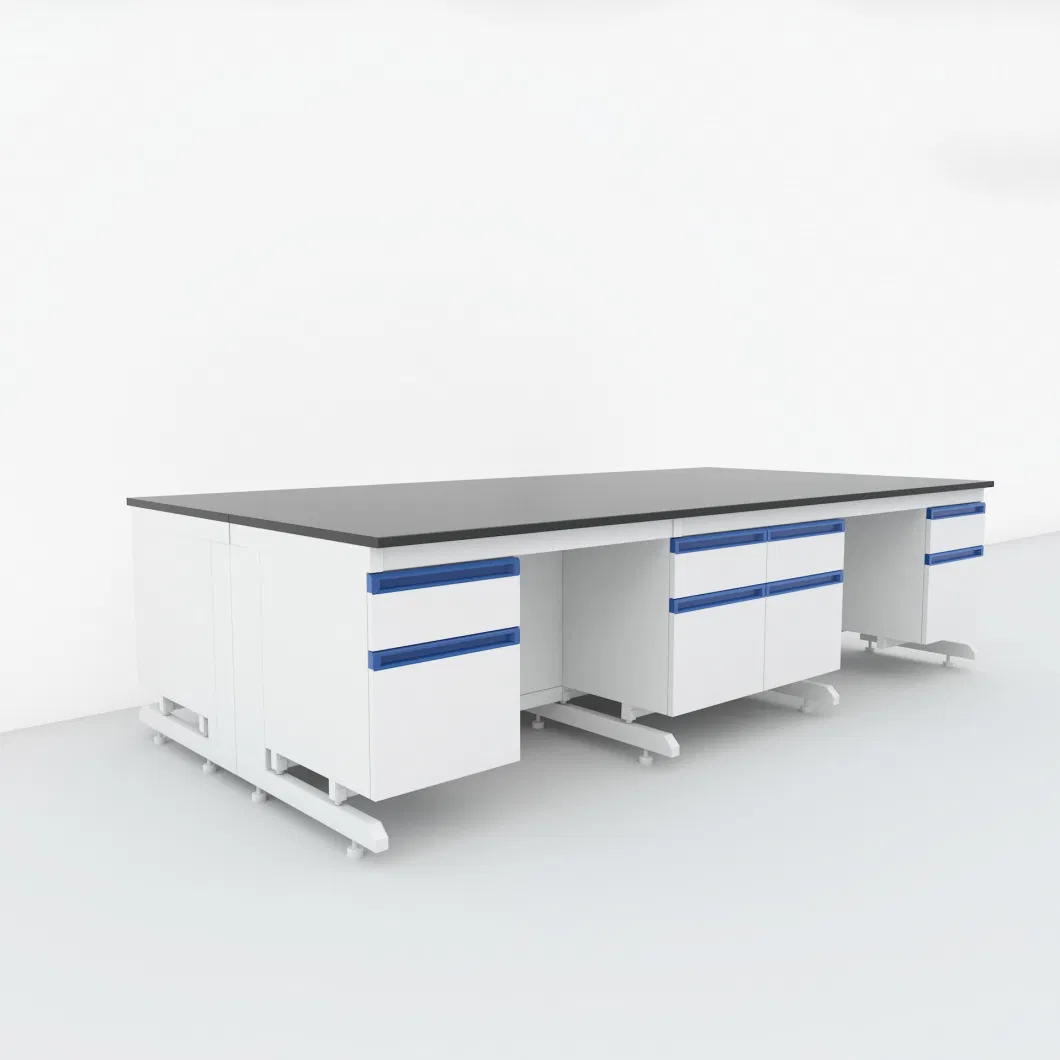 Metal Suspended Cabinet with Metal Frame Lab Sink Bench and Water Baffle Moisture-Proof/Moisture Resistance