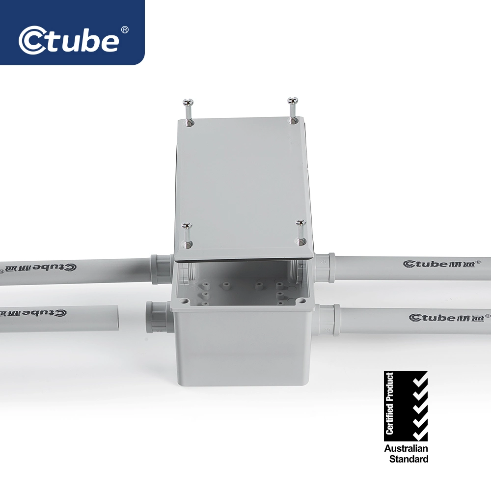 Ctube Junction Box Electrical Plastic Adaptable Box External for Wiring Cable Conduit