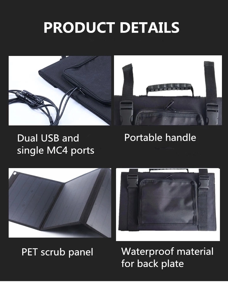 Foldable Solar-Panel with Backpack Generator Charge System