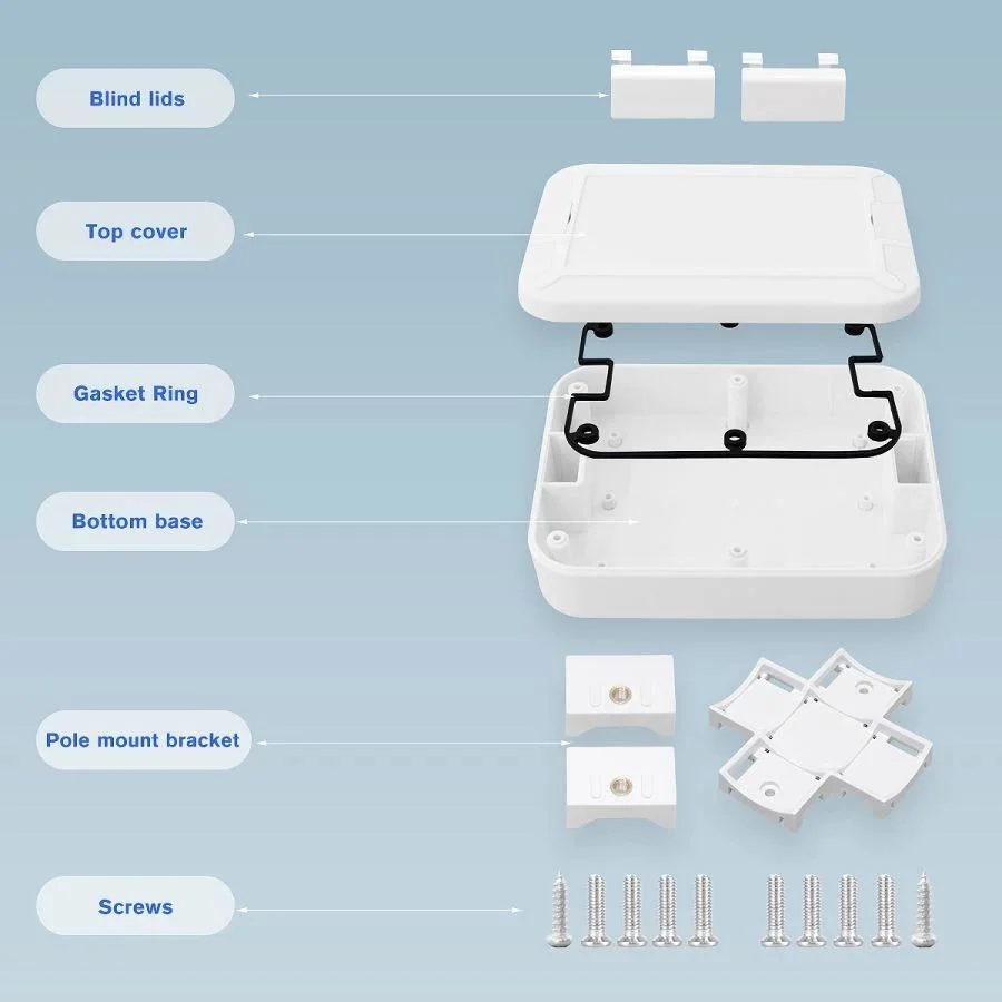 55*210*150mm Custom Plastic Electrical Junction Box Waterproof Box IP67 Smart Sensor IoT Device Plastic Enclosure