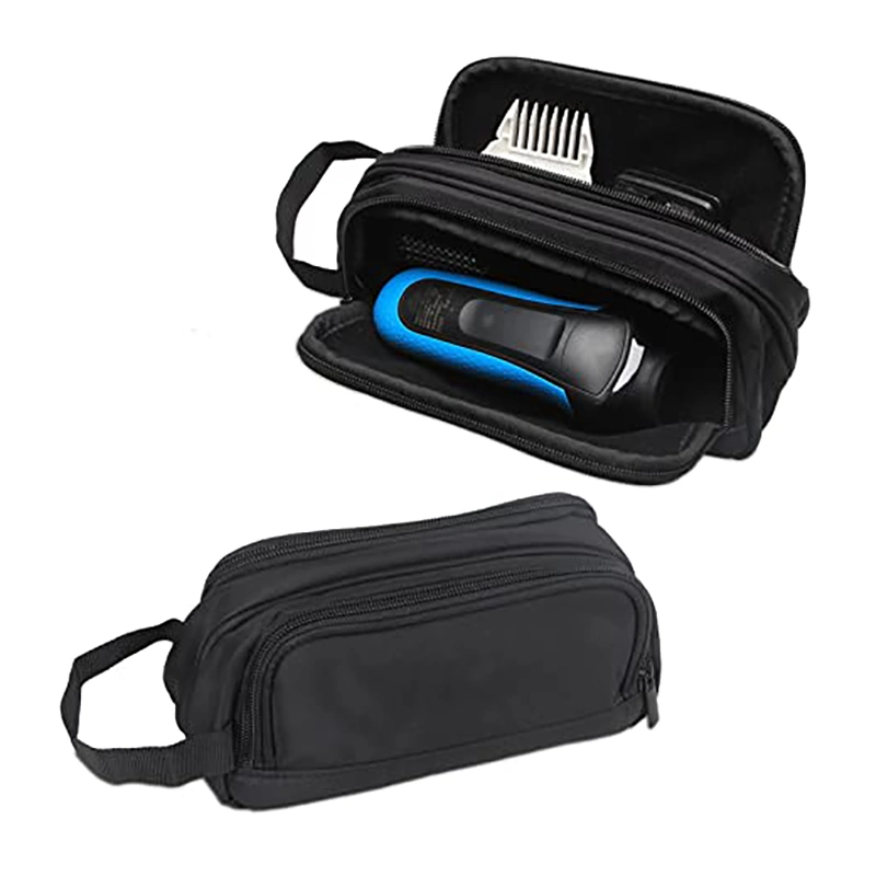 Black Lightweight Durable Custom Soft Portable Barber Storage Case Bag with Two Compartments