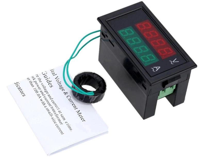 D52-2042 100A 450V High Accuracy LED Digital Dual Display AC Voltmeter Ammeter Panel AMP Volt